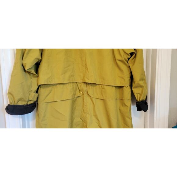Vintage Full-Length Trench Jacket Oversized Womens XXL Mustard Yellow - Picture 7 of 7